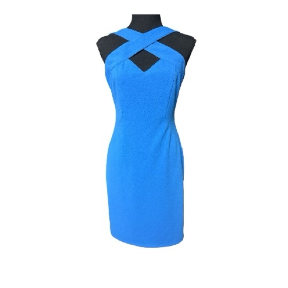 Vince Camuto Cobalt Cross-Strap Sheath Dress Size 4